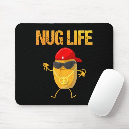 Cool Chicken Nugget Art For Boys Kids Chicken Nugg Muismat (Met muis)