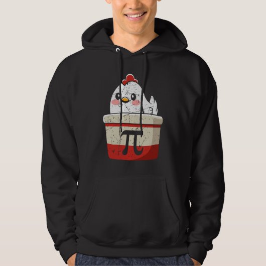 Cool Chicken Pot Pi Symbol Math Teachers Students Hoodie (Voorkant)