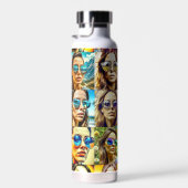 Cool Chicks in Zonnebril AI Art Waterfles (Rechts)