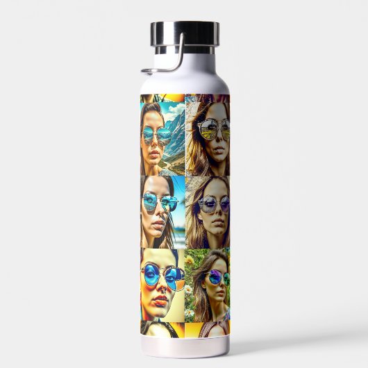 Cool Chicks in Zonnebril AI Art Waterfles (Rechts)