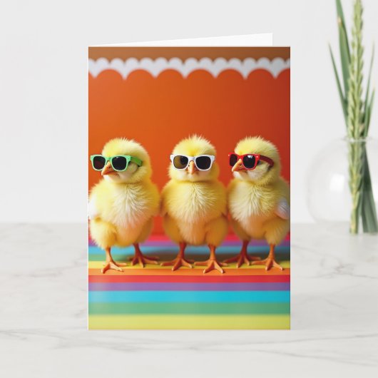 Cool Chicks Regenboog Platformkaart Kaart (Voorkant)