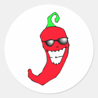 Cool Chili Pepper Ronde Sticker