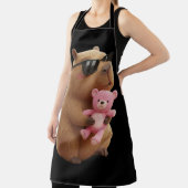 Cool Chill Capybara BBQ Apron with Teddy Bear Schort (Insitu)