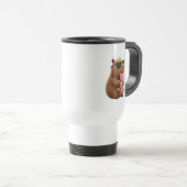 Cool Chill Capybara Hugging Teddy Bear Travel Mug Reisbeker (Voorkant rechts)