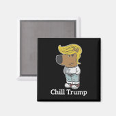 Cool Chill Guy Meme T - shirts - Trump Chill Guy M Magneet (Voorkant / Achterkant)
