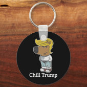 Cool Chill Guy Meme T - shirts - Trump Chill Guy M Sleutelhanger (Voorkant)