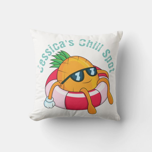 Cool Chill Pineappel Buitenkussen (Voorkant)