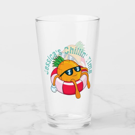 Cool Chill Pineappel Glas (Voorkant)