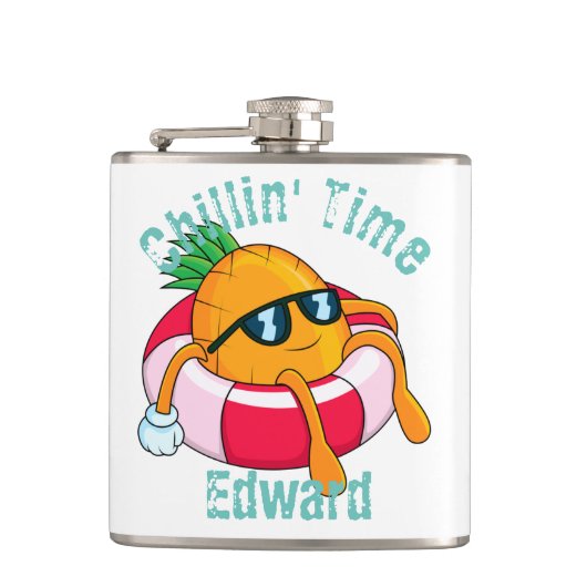 Cool Chill Pineappel Heupfles (Voorkant)