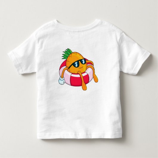 Cool Chill Pineappel Kinder Shirts (Achterkant)