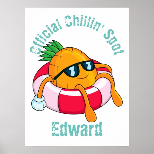 Cool Chill Pineappel Poster (Voorkant)
