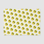 Cool Chill Zonnebril Geel Emoji Patroon Tissuepapier (Voorkant)