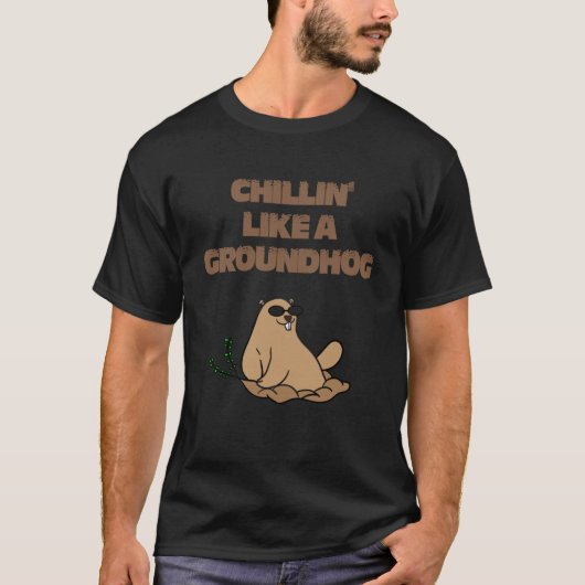 Cool Chillin Like A Villain Groundhog Day Boys en T-shirt (Voorkant)