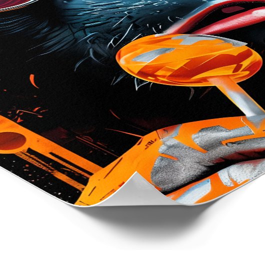 Cool Chimp met Lollipop – Urban Pop Art Poster (Hoek)