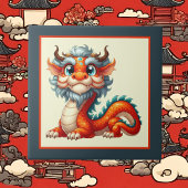 Cool china draak liefhebbers tegeltje