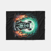 Cool Chinchilla Skeleton Halloween Christmas Birth Fleece Deken (Voorkant (Horizontaal))