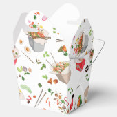 cool Chinees gevlekt voedselpatroon Bedankdoosjes (Geopend)