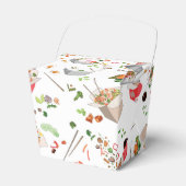 cool Chinees gevlekt voedselpatroon Bedankdoosjes (Voorkant Zijde)