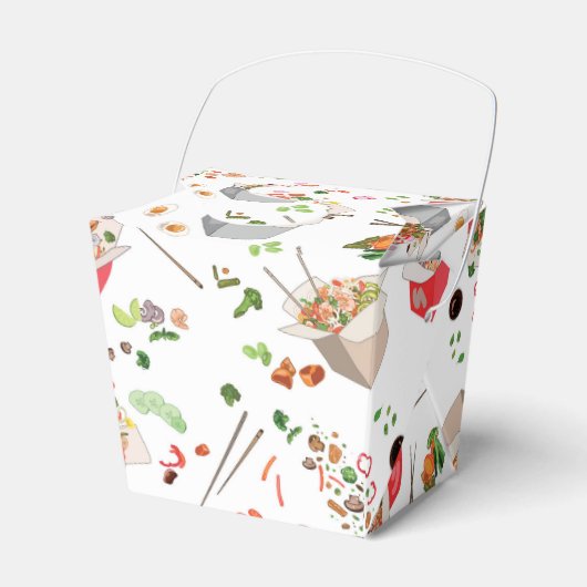 cool Chinees gevlekt voedselpatroon Bedankdoosjes (Voorkant Zijde)