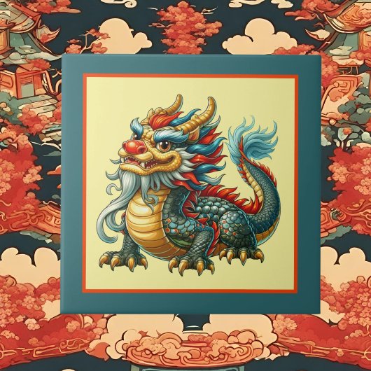 Cool Chinese draak liefhebbers Tegeltje
