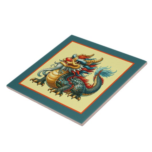 Cool Chinese draak liefhebbers Tegeltje (Zijkant)
