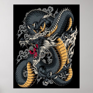Cool Chinese Dragon Poster