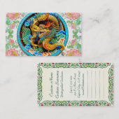 Cool chinese kleurrijke drakenverflotusbloem visitekaartje (Voorkant / Achterkant)