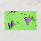 Cool Chipped Paint Peeling Cracked Green Paars Visitekaartje (Achterkant)