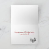 Cool Chocolate Labrador Cartoon Kerst Feestdagen Kaart (Binnen)