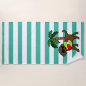 Cool Chocolate Labrador Sunglazen Strandlaken (Voorkant)