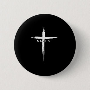 Cool christelijk kruis Jezus redt mannen vrouwen G Ronde Button 5,7 Cm