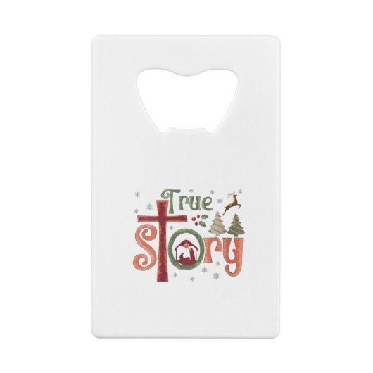 Cool Christian Christmas Resurrection Day Jesus Tr Creditkaart Flessenopener (Achterkant)