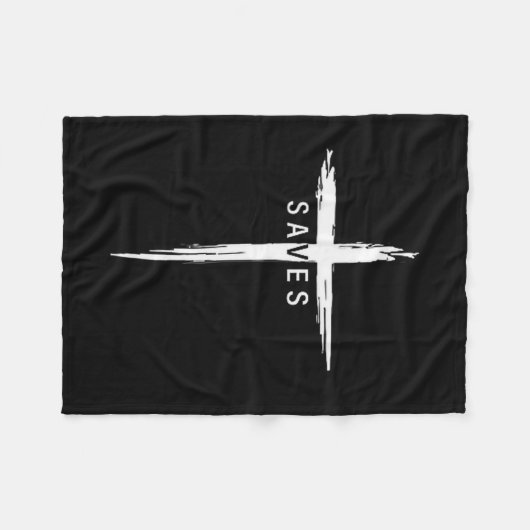 Cool Christian Cross Jesus Saves Men Women Graphic Fleece Deken (Voorkant (Horizontaal))