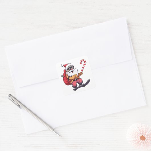 Cool Christmas Aesthetic Gift Vierkante Sticker (Envelop)