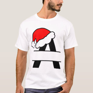 Cool Christmas Alphabet 'A' Design on Boys' T-shir T-shirt