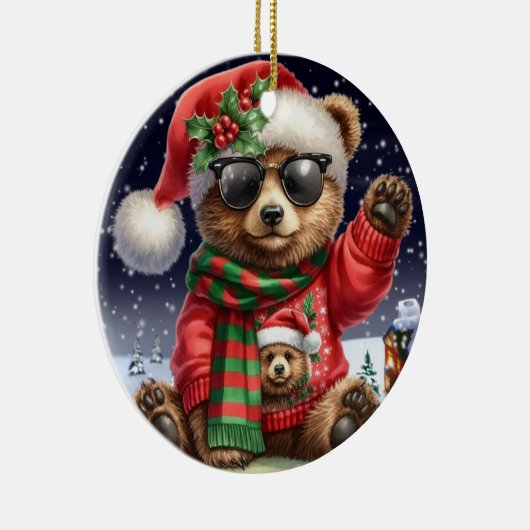 Cool Christmas Beer Keramisch Ornament (Rechts)