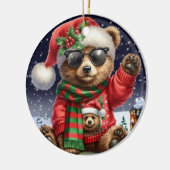 Cool Christmas Beer Keramisch Ornament (Links)