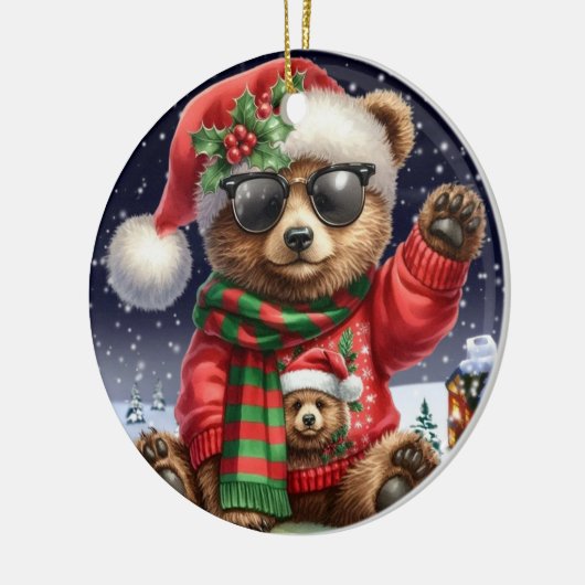 Cool Christmas Beer Keramisch Ornament (Links)