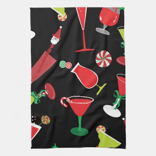 Cool Christmas Cocktails Keukenhanddoek (Verticaal)
