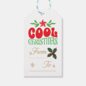 Cool Christmas - Feestelijke Retro Gift Label Desi Cadeaulabel (Voorkant)