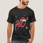 Cool Christmas HO-3 Santa Hat Grappig T-shirt<br><div class="desc">Cool Christmas HO-3 Santa Hat Grappig</div>