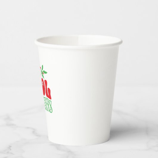 Cool Christmas - Leuk Retro Holiday Party Design Papieren Bekers (Links)