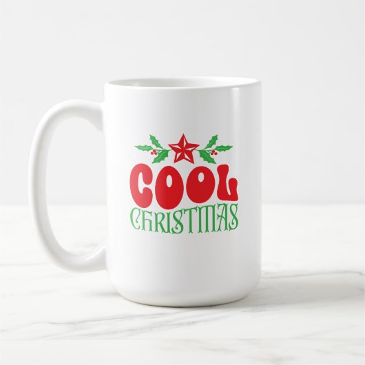 Cool Christmas Mok – Retro Holiday Cheer in Red & (Links)