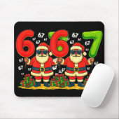 Cool Christmas Six Seven Santa Claus 6 7 Funny Gen Muismat (Met muis)