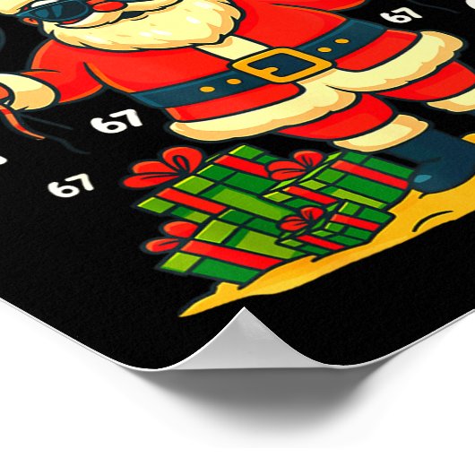 Cool Christmas Six Seven Santa Claus 6 7 Funny Gen Poster (Hoek)