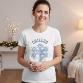 Cool Christmas Snowflake Custom gekoeld T-shirt