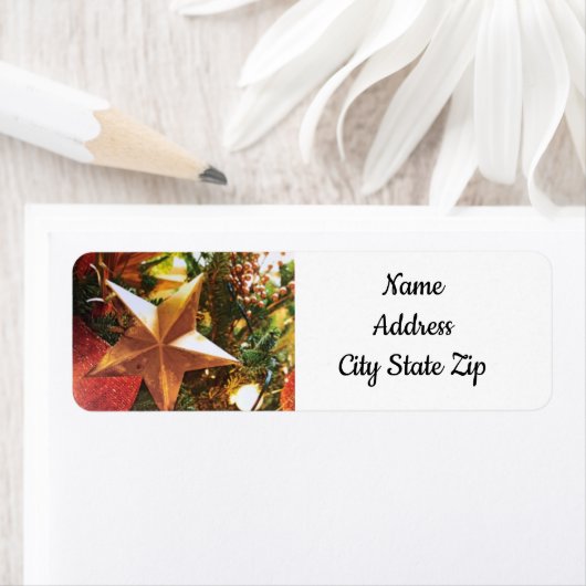 COOL CHRISTMAS STAR *CHRISTMAS* ADRES ETIKET (Insitu)