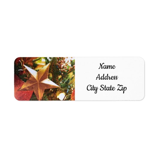 COOL CHRISTMAS STAR *CHRISTMAS* ADRES ETIKET (Voorkant)
