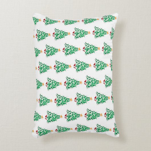 COOL CHRISTMAS TREES PILLOW ACCENT KUSSEN (Voorkant(Verticaal))
