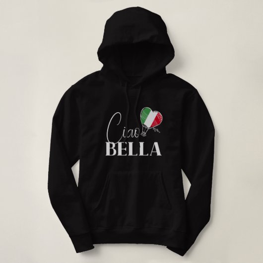 Cool Ciao Bella Graphic for a Romantic Italy Honey Hoodie (Design voorkant)